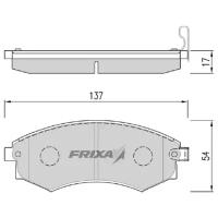 Колодки тормозные HYUNDAI Elantra, Lantra (91-) (1.8) передние (4шт.) FRIXA FPH02