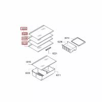 Стеклянная полка холодильника Bosch KGV36/39. (11031308)
