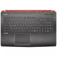 Клавиатура для ноутбука MSI GP62 6QF черная топ-панель c RGB-подсветкой
