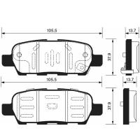 Колодки тормозные дисковые к т 4 шт. Sangsin SP1250