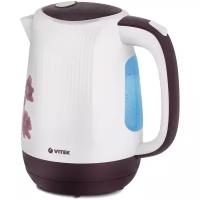 Чайник VITEK VT-7061, белый/фиолетовый