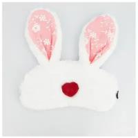 Маска для сна Kawaii Factory Bunny Heart, белая