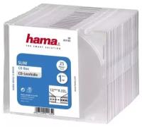 Коробка Hama на 1CD/DVD H-51165 Slim Box, прозрачный, 25 шт