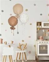 Настенный декор для детской комнаты "Воздушный шар" Коричневый/ Детское украшение на стену/Скандинавский стиль