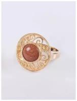 Кольцо помолвочное Lotus Jewelry, авантюрин, размер 18, красный