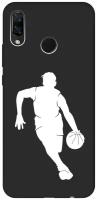 Матовый чехол Basketball W для Huawei Nova 3 / Хуавей Нова 3 с 3D эффектом черный