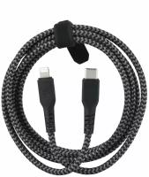 Кабель EnergEA FibraTough USB-C - Lightning MFI Black 1.5m