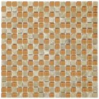 Мозаика из стекло мрамор Natural Mosaic 4PST-013 оранжевый квадрат