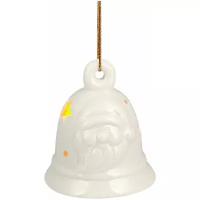 Елочная фарфоровая игрушка феникс-презент Колокольчик со светодиодной подсветкой 6,5х5х7,5 см