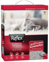 Наполнитель Reflex для кошачьего туалета бентонитовый, комкующийся, глиняный, премиум, гипоаллергенный, с активированным углем 10 л