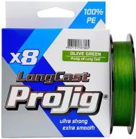Плетеный шнур для рыбалки ProJig X8 Long Cast 0,16 мм, 12,0 кг, 150 м, хаки