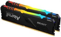 Оперативная память Kingston DDR4 32Gb(2x16Gb) 3200Mhz pc-25600 FURY Beast Black RGB CL16 1.35V (KF432C16BB12AK2/32)