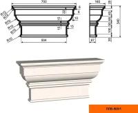 Капитель к фасадной пилястре из пенополистирола с покрытием LEPNINAPLAST-FASAD (Лепнинапласт-фасад)ПЛВ-500/1