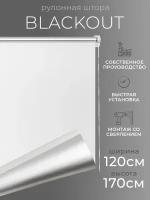 Рулонные шторы Blackout LM DECOR "Симпл" 01 белый 120х170 см