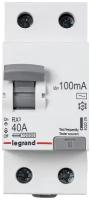 УЗО RX3 2П 100mA 40А тип AC. Legrand 402029