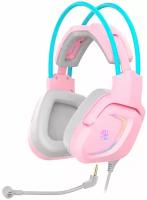 Наушники с микрофоном A4Tech Bloody G575 розовый/голубой 2м мониторные USB (G575 /SKY PINK/ USB)