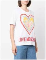 Футболка LOVE MOSCHINO, размер 38IT, белый