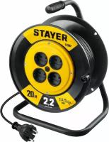 Удлинитель катушке ПВС 2х0,75, 20 м, 2200 Вт STAYER 55073-20_z02