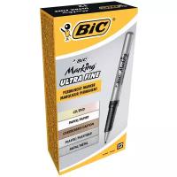 BIC Набор маркеров Marking Ultra Fine (8290801), 12 шт., черный, 1 шт