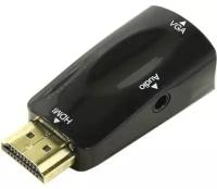 Видеоадаптер мини HDMI M -> VGA 15F + аудио, чёрный | ORIENT C118