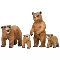 Набор фигурок животных серии "Мир диких животных": Семья медведей, 4 предмета, MM201-002
