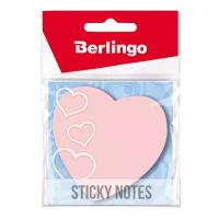 Berlingo Самоклеящийся блок фигурный Сердце, 70х70 мм, 50 листов малиновый неон 70 г/м² 90 мм 120 мм 50 листов