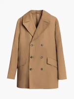 Куртка Private White LINEN MANCHESTER PEACOAT TAN Темно-бежевый 48