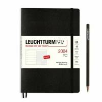 Еженедельник-блокнот Leuchtturm1917 - 2024г, A5, без расп, черный