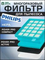 HEPA фильтр для пылесоса Philips (Филипс) 140х100х30 FC8470, FC8477, FC8472 43220093801