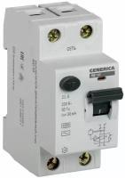 Выключатели дифференцальные модульные IEK Выключатель дифференциального тока (УЗО) 2п 25А 30мА тип AC ВД1-63 GENERICA