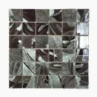 Плитка мозаика MIRO (серия Aluminium №12), стеклянная плитка мозаика для ванной комнаты, для душевой, для фартука на кухне, 1 шт