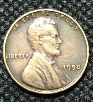 Монета США 1 цент 1950 год #5-о