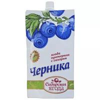 Ягода протертая с сахаром Сава Черника, дой-пак 280 г