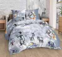 Комплект постельного белья для детей Бязь "Элис Текстиль": Город роботов 1.5-спальный