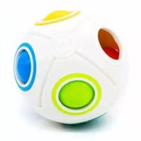 Головоломка Пятнашки Орбо Шар MoYu Rainbow Ball 8 holes / Головоломка для подарка/Белый пластик