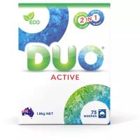 Стиральный порошок DUO ECO ACTIVE для стирки цветного и белого белья, универсальный, концентрированный 1,8 кг, 75 стирок