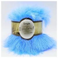 Пряжа травка Lanoso Single цвет 940 Ярко-голубой (90% Полиамид 10%Полиэстер) 100гр/70м - 1 моток
