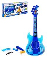 Игрушка музыкальная гитара «Играй и пой», с микрофоном, звуковые эффекты, цвет синий
