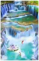 Фотообои Уютная стена "3D сказочный водопад" 170х270 см Виниловые Бесшовные (единым полотном)