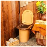 Альтернатива Ведро-туалет, h = 40 см, 17 л, со съёмным горшком, коричневое