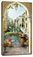 Картина Уютная стена "Балкон с аркой в Венеции" 40х60 см