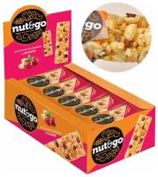 Батончик Nut&Go с арахисом и клюквой, 42 г (упаковка 18 шт