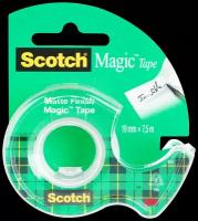 Клейкая лента канцелярская 3M Scotch Magic 7100093940 шир.19мм дл.7.5м невидимая на диспенсере