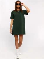 Платье - футболка женское летнее короткое оверсайз Апрель 1ЖПК3857804/1190/2220/*/*/*/*/*/1 зеленый,хаки 96-100-164