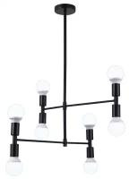 Люстра на штанге Natali Kovaltseva LOFT LUX 75129/8C BLACK