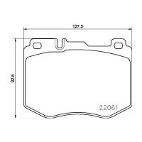 Колодки торм. для а/м Mercedes C (W205) (14-) диск. перед. т/с Brembo (PF 4288)