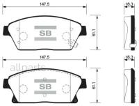 Колодки дисковые передние для opel astra 1.6/1.7d/2.0d 09 Sangsin SP1480