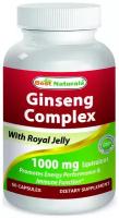 Активное долголетие Best Naturals Ginseng Complex 1000 mg. 60 капс