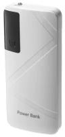 Внешний аккумулятор LuazON PB-05, 6000 мАч, 3 USB, 2 А, дисплей, фонарик, белый