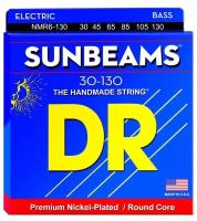 DR NMR6-130 SUNBEAM - Струны для 6-струнной бас-гитары, никель, 30 - 130